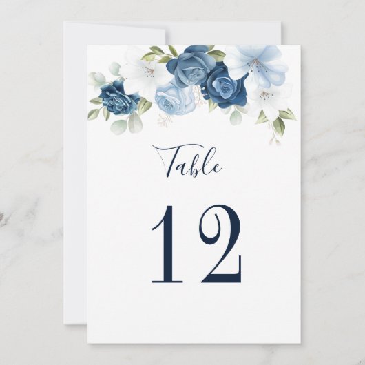 Blumenhochzeit Tischnummer 12 Sitzplan (Vorderseite)