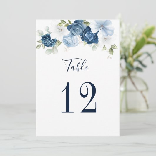 Blumenhochzeit Tischnummer 12 Sitzplan (Stehend Vorderseite)