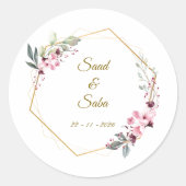 Blumenhochzeit Umschlag Siegel Favor Stickers (Vorderseite)
