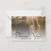 Blumenhochzeit verblasste Foto Haushalt danke Mitteilungskarte (Vorderseite)