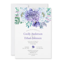 Blumenhochzeit von lila und weißen Zwergspitzen