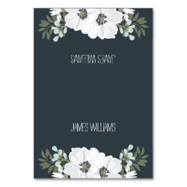 Blumenhochzeiten-Platzkarten mit weißen Blume Tischnummer