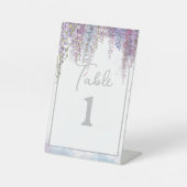 Blumenhochzeiten-Tischnummern Sockelschild (Vorderseite)