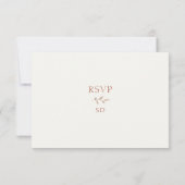 Blumenhochzeitkarte RSVP Elfenbeinreaktion (Rückseite)