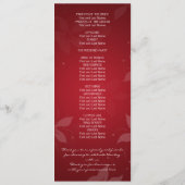Blumenhochzeitprogramm Exotic Blooms Red Programm (Rückseite)