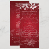 Blumenhochzeitprogramm Exotic Blooms Red Programm (Vorne/Hinten)