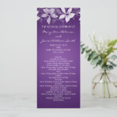 Blumenhochzeitprogramm Exotische Blüten Lila Programm (Stehend Vorderseite)