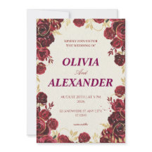 Blumenhochzeitskarten Dark Luxury