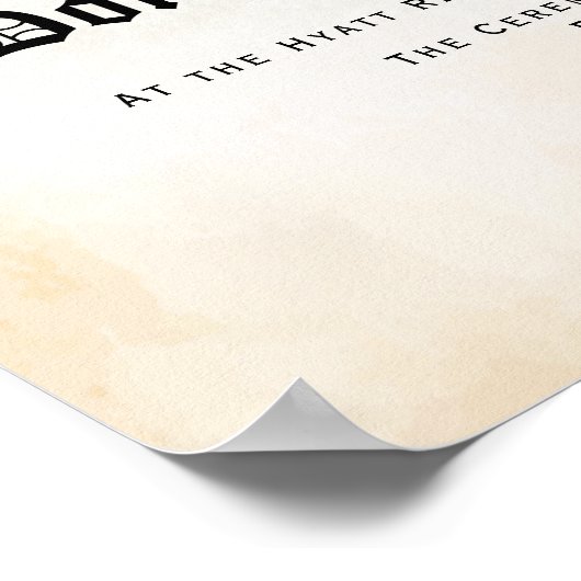 Blumenhochzettel "Inländische Partnerschaft" Poster (Ecke)