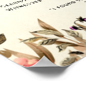 Blumenhochzettel "Partner für das Leben" Poster (Ecke)