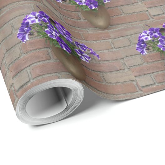 Blumenholländischer Clog Lila Blue White Violet Wa Geschenkpapier (Rolleneckpunkt)