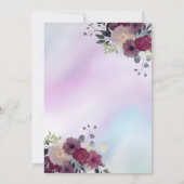 Blumenholografisches Kleid Einladung (Rückseite)