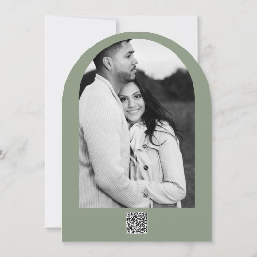 Blumenholz Arch Rose Rustikal Danke Einladung (Rückseite)