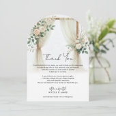 Blumenholz Arch Rose Rustikal Danke Einladung (Stehend Vorderseite)