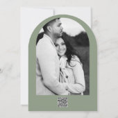 Blumenholz Arch Rose Verlobung Einladung (Rückseite)