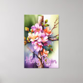 Blumenholz Christlichen Kreuz, er ist Risserer Ost Leinwanddruck (Vorderseite)