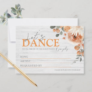 Blumenholz-Hochzeitssongkarten für Wasserfarben RSVP Karte