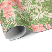 Blumenholz Modernes, populäres Wrapping Paper Geschenkpapier (Rolleneckpunkt)