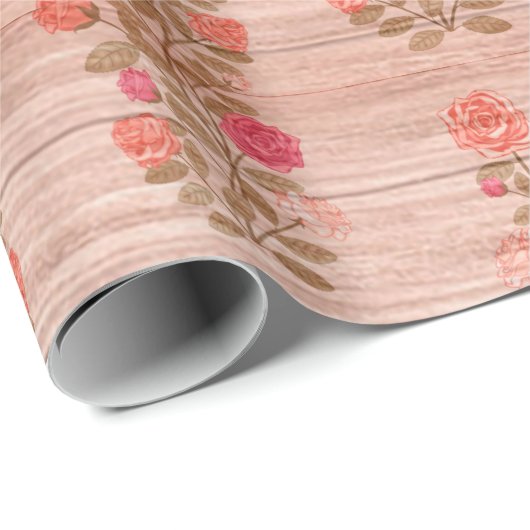 Blumenholz Modernes, populäres Wrapping Paper Geschenkpapier (Rolleneckpunkt)