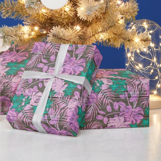 Blumenholz Modernes, populäres Wrapping Paper Geschenkpapier (Feiertage)