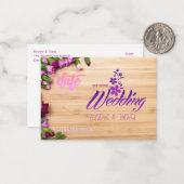 Blumenholz Save the Date texturiert Mitteilungskarte (Vorderseite/Rückseite Beispiel)