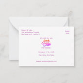 Blumenholz Save the Date texturiert Mitteilungskarte (Rückseite)