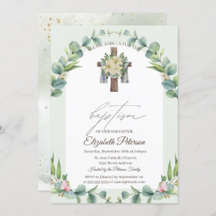 Blumenholz Taufe Einladung