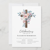 Blumenholzkreuz Einladung (Vorderseite)