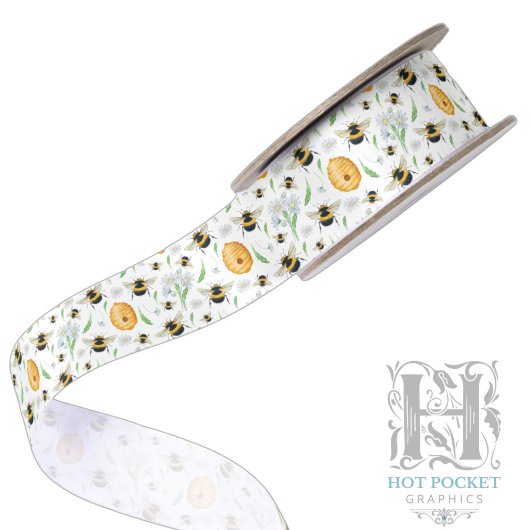 Blumenhonig Bienen Satinband