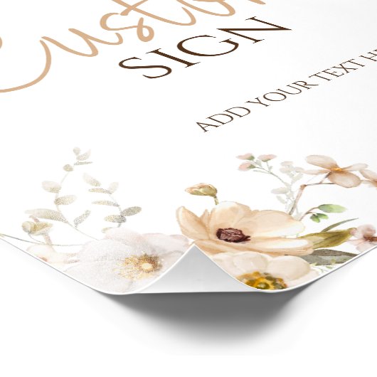 Blumenhonig Bumble Bee Baby Dusche Eigenmarke Fotodruck (Ecke)