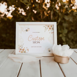 Blumenhonig Bumble Bee Baby Dusche Eigenmarke Fotodruck