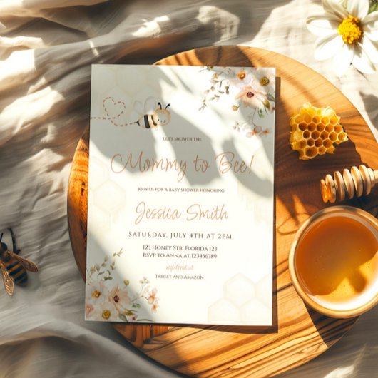 Blumenhonig-Dusche Einladung