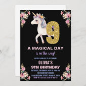 Blumenhorn Einladung zum Geburtstag (Vorne/Hinten)