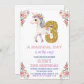 Blumenhorn Einladung zum Geburtstag (Vorne/Hinten)