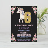 Blumenhorn Einladung zum Geburtstag (Stehend Vorderseite)