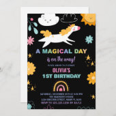 Blumenhorn Einladung zum Geburtstag (Vorne/Hinten)