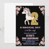 Blumenhorn Einladung zum Geburtstag (Vorne/Hinten)