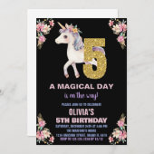 Blumenhorn Einladung zum Geburtstag (Vorne/Hinten)