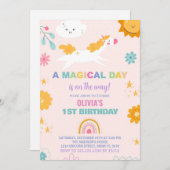 Blumenhorn Einladung zum Geburtstag (Vorne/Hinten)