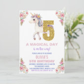 Blumenhorn Einladung zum Geburtstag (Stehend Vorderseite)