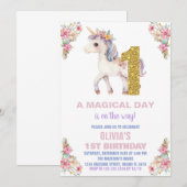 Blumenhorn Einladung zum Geburtstag (Vorne/Hinten)