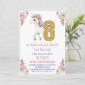 Blumenhorn Einladung zum Geburtstag (Stehend Vorderseite)