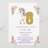 Blumenhorn Einladung zum Geburtstag (Vorne/Hinten)