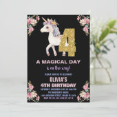 Blumenhorn Einladung zum Geburtstag (Stehend Vorderseite)