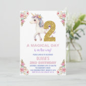 Blumenhorn Einladung zum Geburtstag (Stehend Vorderseite)