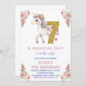 Blumenhorn Einladung zum Geburtstag (Vorne/Hinten)