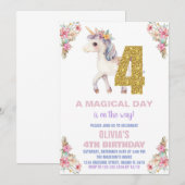 Blumenhorn Einladung zum Geburtstag (Vorne/Hinten)