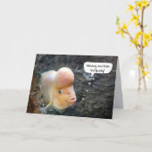 Blumenhorn Fisch Geburtstags-Spaß Karte (Gelbe Blume)