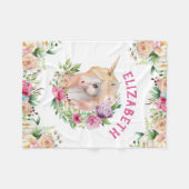 Blumenhorn-Girl-Blanket Fleecedecke (Vorderseite (Horizontal))