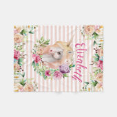 Blumenhorn-Girl-Blanket Fleecedecke (Vorderseite (Horizontal))